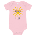 Load image into Gallery viewer, Heart Eyes Sunshine *Personalized* Baby Onesie
