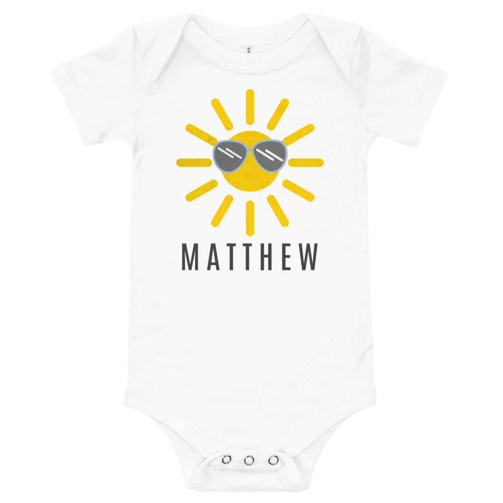 Cool Sunshine *Personalized* Baby Onesie