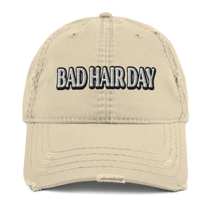 Bad Hair Day Distressed Dad Hat
