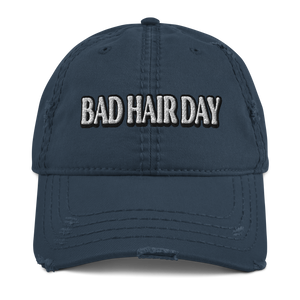 Bad Hair Day Distressed Dad Hat