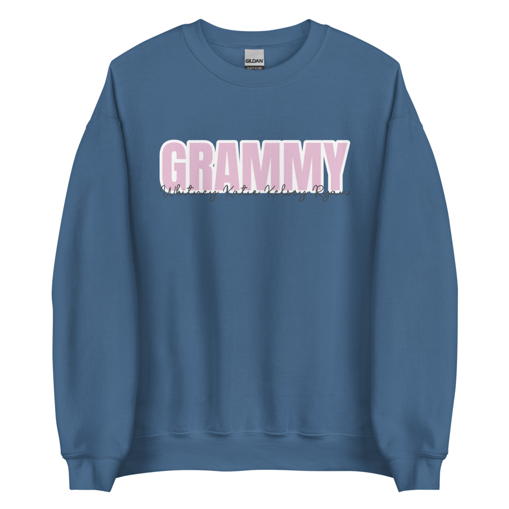 Outline Grandparent with Grandkids Names *Personalized* Sweatshirt