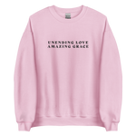 Load image into Gallery viewer, Unending Love Amazing Grace *Embroidered* Sweatshirt [black stitching]
