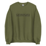 Load image into Gallery viewer, Unending Love Amazing Grace *Embroidered* Sweatshirt [black stitching]
