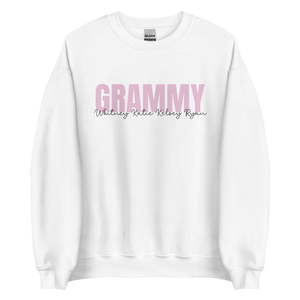 Outline Grandparent with Grandkids Names *Personalized* Sweatshirt
